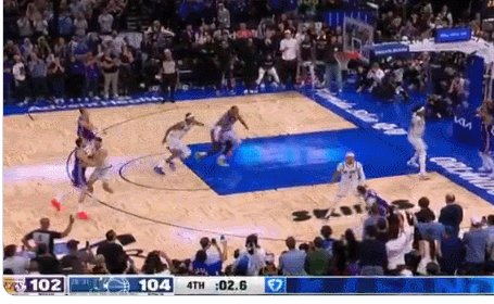 卢克·肯纳德压哨三分绝杀湖人九连胜