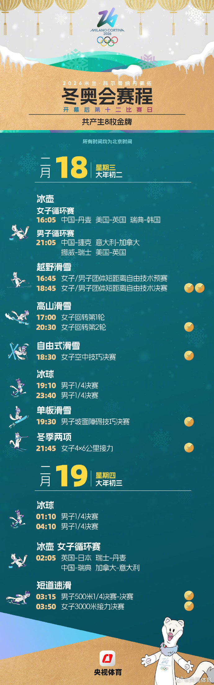 米兰冬奥会赛程日历一键收藏：离线也能锁定中