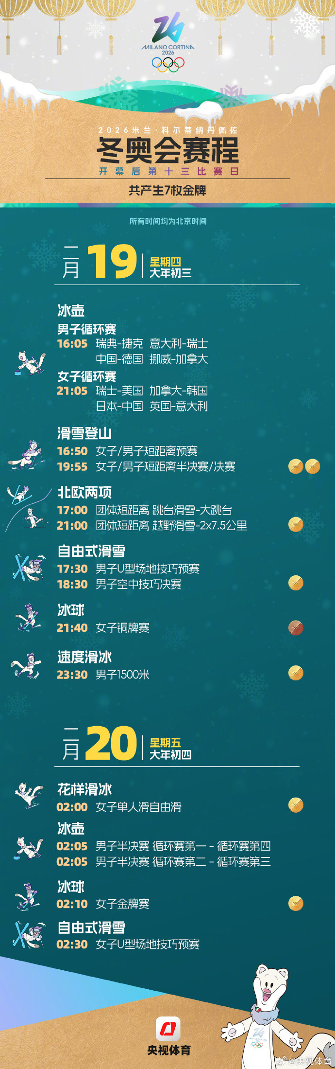 米兰冬奥会赛程日历一键收藏：离线也能锁定中